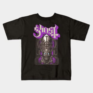 Distressed Phantomime Retro Purple Kids T-Shirt